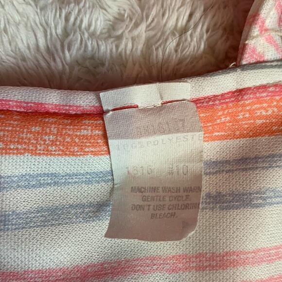 Vintage 70s striped a line polyester dress, 10 or small - Picture 8 of 8